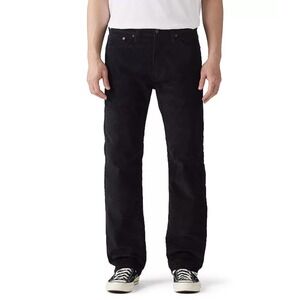 Levis 505 Regular Fit Black Corduroy Pants Mens Jeans 38x32 (36x31) Straight Leg